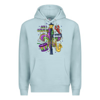 Blue Mist new orleans mardi gras streets Premium Hoodie - MaliasSmallBusiness