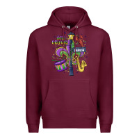 Burgundy new orleans mardi gras streets Premium Hoodie - MaliasSmallBusiness