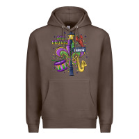 Coffee new orleans mardi gras streets Premium Hoodie - MaliasSmallBusiness