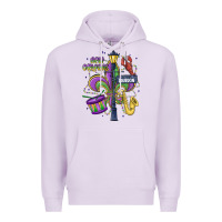 Lilac new orleans mardi gras streets Premium Hoodie - MaliasSmallBusiness