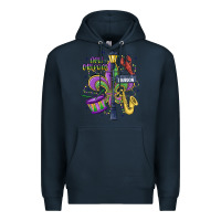 Navy new orleans mardi gras streets Premium Hoodie - MaliasSmallBusiness