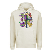Oatmeal Heather new orleans mardi gras streets Premium Hoodie - MaliasSmallBusiness