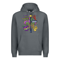 Rock new orleans mardi gras streets Premium Hoodie - MaliasSmallBusiness
