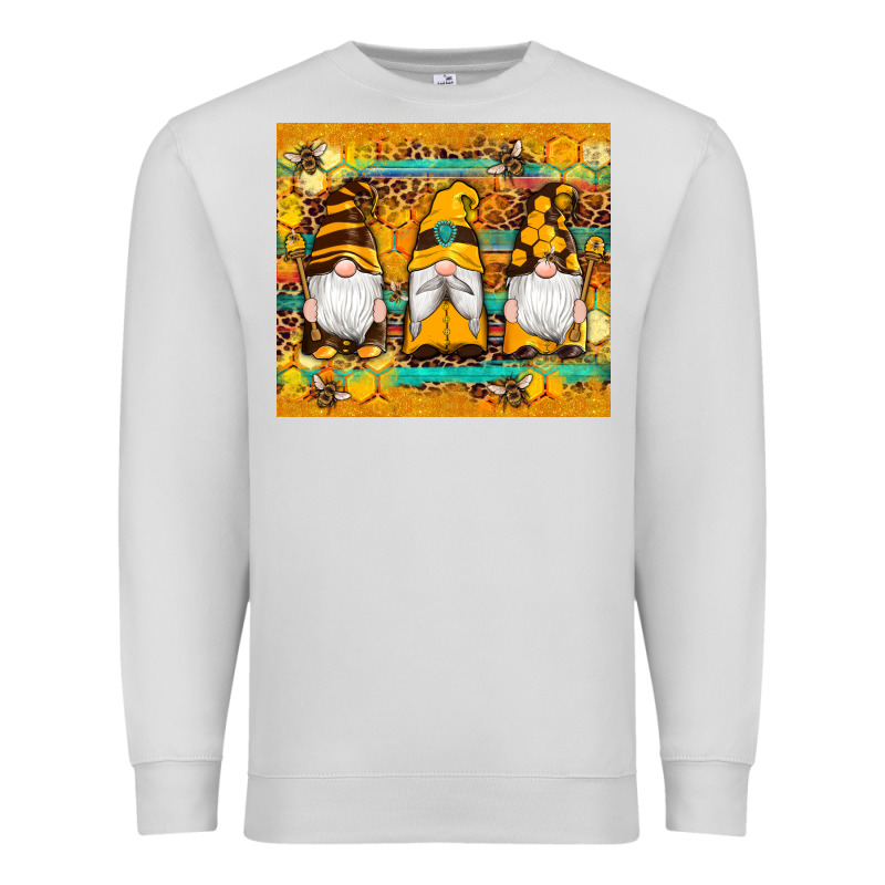 Western Bee Gnomes  Honeycomb  Leopard Turquoise Wooden Serape Premium Sweatshirt by Artiststas | Teevron
