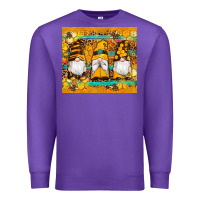 Purple western bee gnomes  honeycomb  leopard turquoise wooden serape Premium Sweatshirt - Artiststas