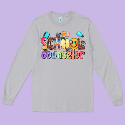 School Counselor Long Sleeve Tee Designed By Adodesignshop