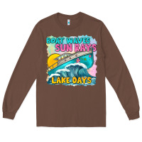Chestnut boat waves sun rays lake days Long Sleeve Tee - texasbilliewilder