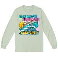 Matcha boat waves sun rays lake days Long Sleeve Tee - texasbilliewilder