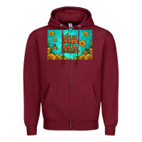 Burgundy sunflowers mama skinny metal can holder Zipper Hoodie - HRA Design Shop
