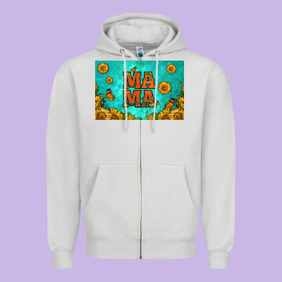 Sunflowers Mama Skinny Metal Can Holder Zipper Hoodie Designed By Hra Design Shop