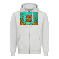 Dove Grey sunflowers mama skinny metal can holder Zipper Hoodie - HRA Design Shop