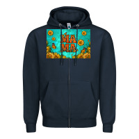 Navy sunflowers mama skinny metal can holder Zipper Hoodie - HRA Design Shop
