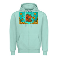 Seafoam sunflowers mama skinny metal can holder Zipper Hoodie - HRA Design Shop