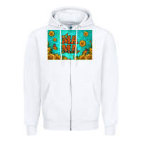 White sunflowers mama skinny metal can holder Zipper Hoodie - HRA Design Shop
