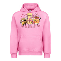 Fuchsia Pink mexican pan dulce cartoon characters Urban Hoodie - MaliasSmallBusiness