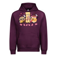 Mauve Wine mexican pan dulce cartoon characters Urban Hoodie - MaliasSmallBusiness