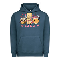 Pigment Midnight Navy mexican pan dulce cartoon characters Urban Hoodie - MaliasSmallBusiness