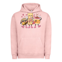 Pigment Salmon mexican pan dulce cartoon characters Urban Hoodie - MaliasSmallBusiness