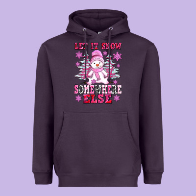 Let It Snow Somewhere Else Heavyweight Hoodie Designed By Adodesignshop