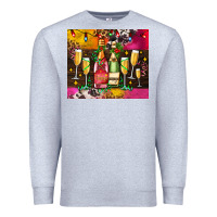 Heather Grey Christmas champagne bottles and Premium Sweatshirt - AdoDesignShop
