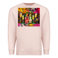 Pale Pink Christmas champagne bottles and Premium Sweatshirt - AdoDesignShop
