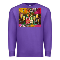 Purple Christmas champagne bottles and Premium Sweatshirt - AdoDesignShop