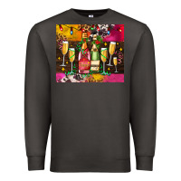 Smoke Christmas champagne bottles and Premium Sweatshirt - AdoDesignShop
