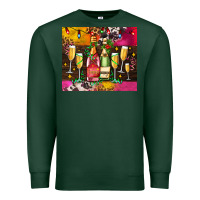 Sports Green Christmas champagne bottles and Premium Sweatshirt - AdoDesignShop
