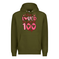 Army Green i have loved my students 100 days Premium Hoodie - MaliasSmallBusiness
