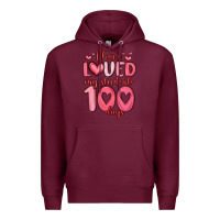 Burgundy i have loved my students 100 days Premium Hoodie - MaliasSmallBusiness