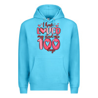 Ocean Blue i have loved my students 100 days Premium Hoodie - MaliasSmallBusiness
