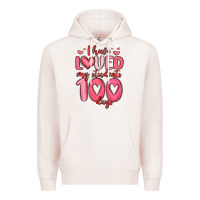 Pale Pink i have loved my students 100 days Premium Hoodie - MaliasSmallBusiness