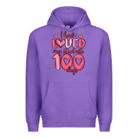 Purple i have loved my students 100 days Premium Hoodie - MaliasSmallBusiness