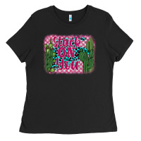 Black stuck on you cactus Ladies Tee - BarkalooDesign