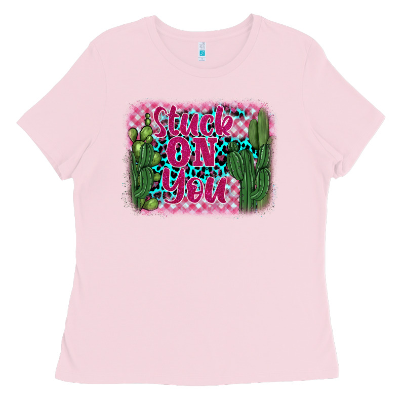 Stuck On You Cactus Ladies Tee by BarkalooDesign | Teevron