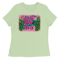 Matcha stuck on you cactus Ladies Tee - BarkalooDesign