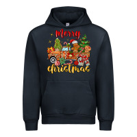 Navy merry christmas gingerbread truck Urban Hoodie - MaliasSmallBusiness
