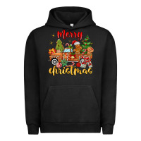 Pigment Black merry christmas gingerbread truck Urban Hoodie - MaliasSmallBusiness