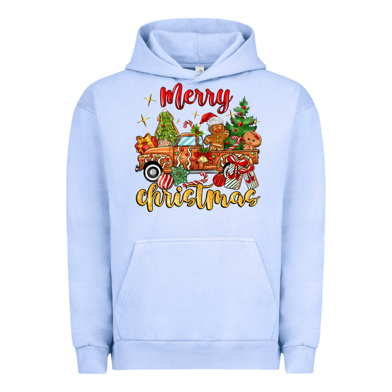 Merry Christmas Gingerbread Truck Urban Hoodie by MaliasSmallBusiness | Teevron