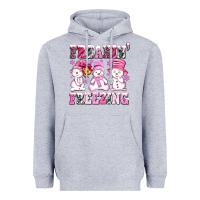 Heather Grey freaking freezing with Snowmans Heavyweight Hoodie - AdoDesignShop