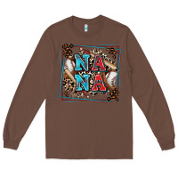 Chestnut baseball nana with leopard Long Sleeve Tee - Zillion Design Studio