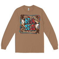 Toasted Coconut baseball nana with leopard Long Sleeve Tee - Zillion Design Studio