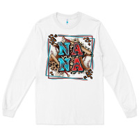 White baseball nana with leopard Long Sleeve Tee - Zillion Design Studio