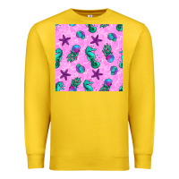 Lemon summer ocean seamless pattern Premium Sweatshirt - BundleAndBundleShop