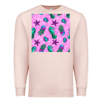 Pale Pink summer ocean seamless pattern Premium Sweatshirt - BundleAndBundleShop