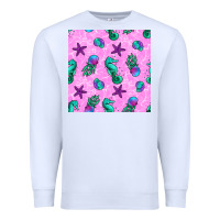 White summer ocean seamless pattern Premium Sweatshirt - BundleAndBundleShop