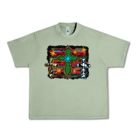Oil Green Western Cross Urban Heavy Tee - RanaPortraitStore