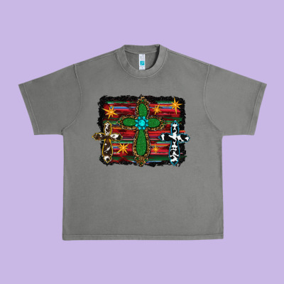 Western Cross Urban Heavy Tee Designed By Ranaportraitstore