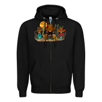 Black western gnomies Zipper Hoodie - FaDigitalArtStudio