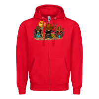 Red western gnomies Zipper Hoodie - FaDigitalArtStudio